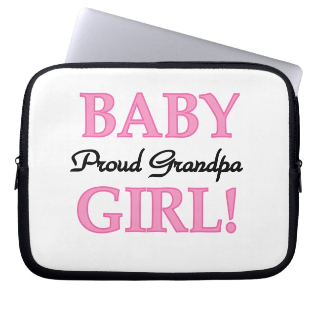 Proud Grandpa Baby Girl Gifts Laptop Sleeve (Front)