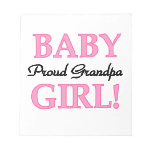 Proud Grandpa Baby Girl Gifts Notepad