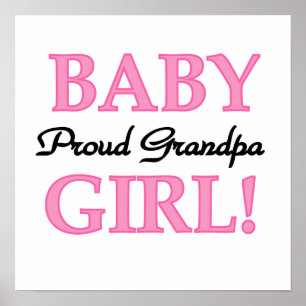 Proud Grandpa Baby Girl Gifts Poster