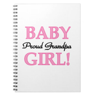 Proud Grandpa Baby Girl Gifts Spiral Notebook