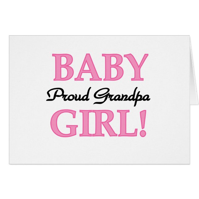Proud Grandpa Baby Girl T-shirts and Gifts (Front Horizontal)