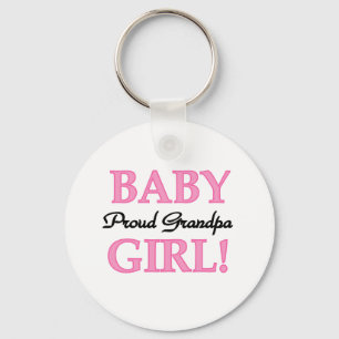 Proud Grandpa Baby Girl T-shirts and Gifts Key Ring