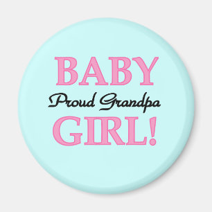 Proud Grandpa Baby Girl T-shirts and Gifts Magnet