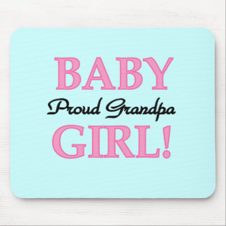 Proud Grandpa Baby Girl T-shirts and Gifts Mouse Pad