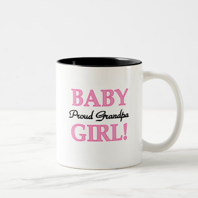 Proud Grandpa Baby Girl T-shirts and Gifts Two-Tone Coffee Mug (Right)