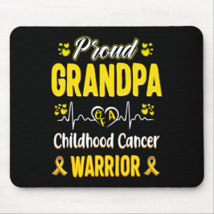 proud Grandpa Childhood cancer warrior awareness r Mouse Pad