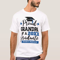 Proud Grandpa of 2022 graduate black blue cap name