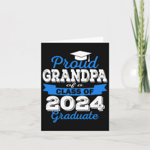 Proud Grandpa Of 2024 Graduate Awesome Family Coll Card