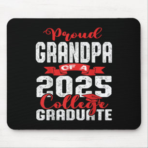 Proud Grandpa Of 2025 Graduate College Shirt Gradu Mouse Pad