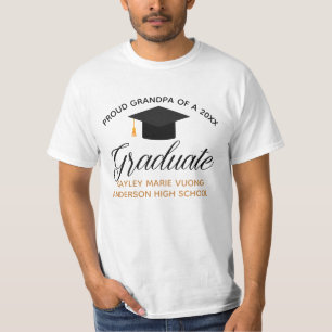 Proud Grandpa of 2026 Graduate Custom Graduation T-Shirt