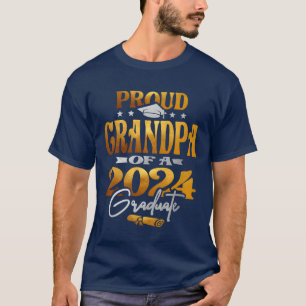Proud Grandpa of a 2024 Graduate Class of 2024 gif T-Shirt