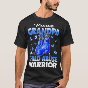 Proud Grandpa Of A Child Abuse Warrior Awareness B T-Shirt