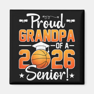 Proud Grandpa Of A Cl 2026 Basketball Senior Grand Magnet
