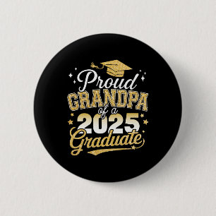 Proud Grandpa Of A Cl Of 2025 Graduate Senior Grad 6 Cm Round Badge
