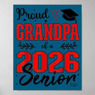 Proud grandpa of a class of 2026 senior, senior 26 poster