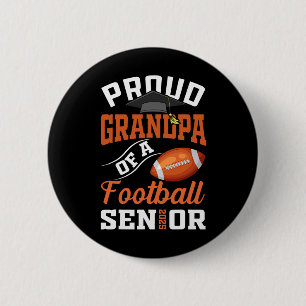 Proud Grandpa Of A Footll Senior Cl Of 2025 Gradua 6 Cm Round Badge