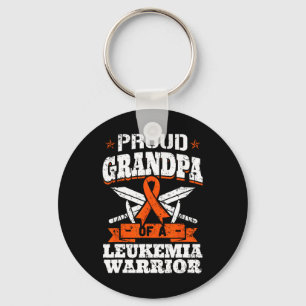 Proud Grandpa Of A Leukaemia Warrior Abuelo Awaren Key Ring
