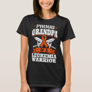 Proud Grandpa Of A Leukaemia Warrior Abuelo Awaren T-Shirt