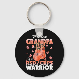 Proud Grandpa Of A Rsd Crps Warrior Awareness Boxi Key Ring