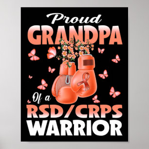 Proud Grandpa Of A Rsd Crps Warrior Awareness Boxi Poster