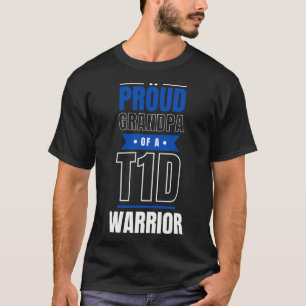 Proud Grandpa of a T1D Warrior, Type 1 Diabetes T-Shirt