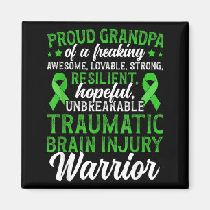Proud Grandpa of A Traumatic Brain Injury Warrior Magnet