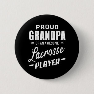 Proud Grandpa Of An Awesome Lacrosse Player 6 Cm Round Badge