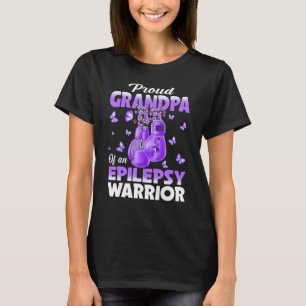 Proud Grandpa Of An Epilepsy Warrior Epilepsy Awar T-Shirt