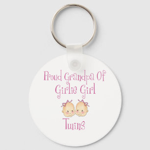 Proud Grandpa Of Girl Twins Key Ring