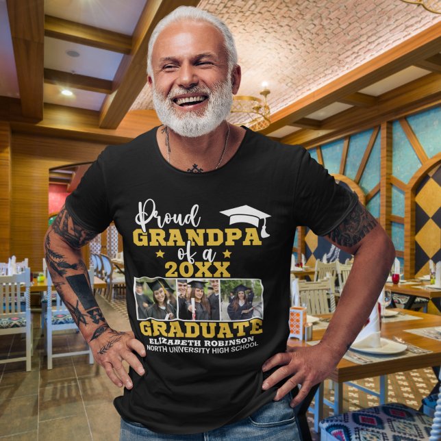 Proud Grandpa of the Graduate Photo collage T-Shirt (Creator Uploaded)