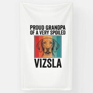 Proud Grandpa Vizsla Vintage Dog Lover Design_1 Banner