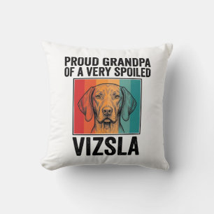 Proud Grandpa Vizsla Vintage Dog Lover Design_1 Cushion