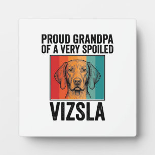 Proud Grandpa Vizsla Vintage Dog Lover Design_1 Plaque