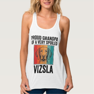 Proud Grandpa Vizsla Vintage Dog Lover Design_1 Singlet