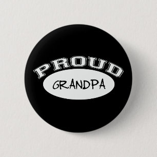 Proud Grandpa (White) 6 Cm Round Badge