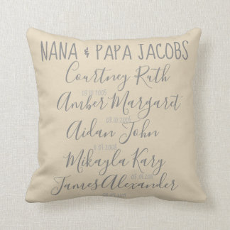 Proud Grandparent's Pillow Rustic Edition