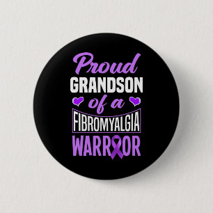 Proud Grandson Of A Fibromyalgia Warrior 1 6 Cm Round Badge