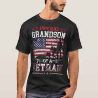 Proud Grandson Of A Veteran USA Flag Military Vete