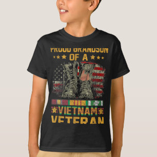 Proud Grandson Of A Vietnam Veteran Flag American T-Shirt