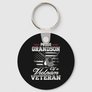 Proud Grandson Of A Vietnam Veteran Military Shirt Key Ring