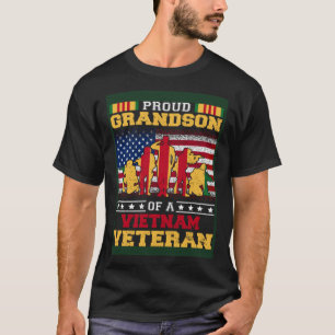 Proud Grandson Of A Vietnam Veteran Papa USA Veter T-Shirt