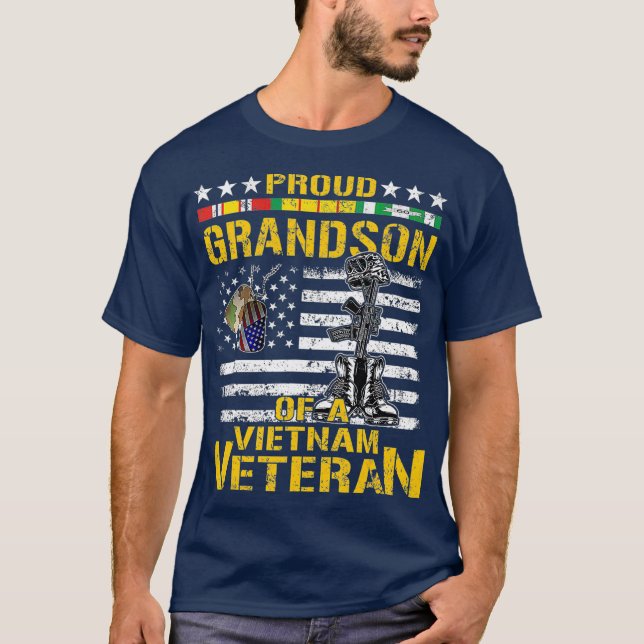Proud Grandson Of A Vietnam Veteran   Vietnam T-Shirt (Front)