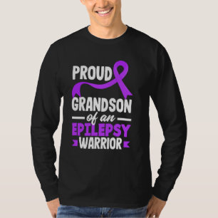 Proud Grandson Of An Epilepsy Warrior Epilepsy Awa T-Shirt