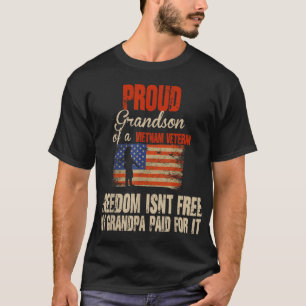 Proud Grandson Of Vietnam Veteran Military Family  T-Shirt