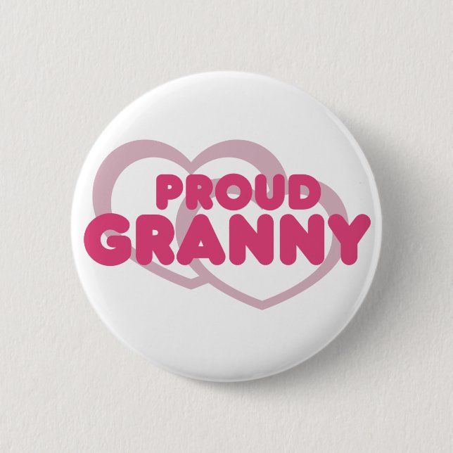 Proud Granny 6 Cm Round Badge (Front)