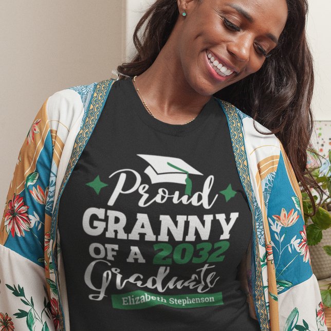 Proud Granny of 2023 graduate black green tassel T-Shirt (Creator Uploaded)