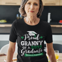 Proud Granny of 2023 graduate black green tassel