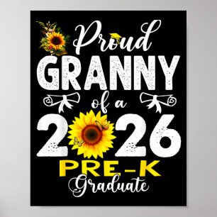 Proud granny of 2026 pre-k graduate mothers day poster