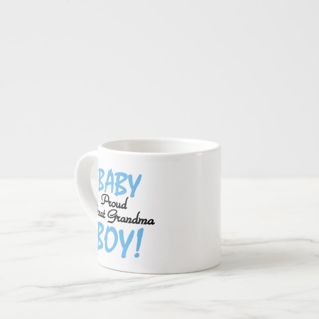 Proud Great Grandma Baby Boy Gifts Espresso Cup (Front Left)