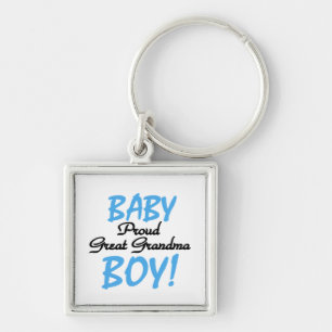 Proud Great Grandma Baby Boy Gifts Key Ring